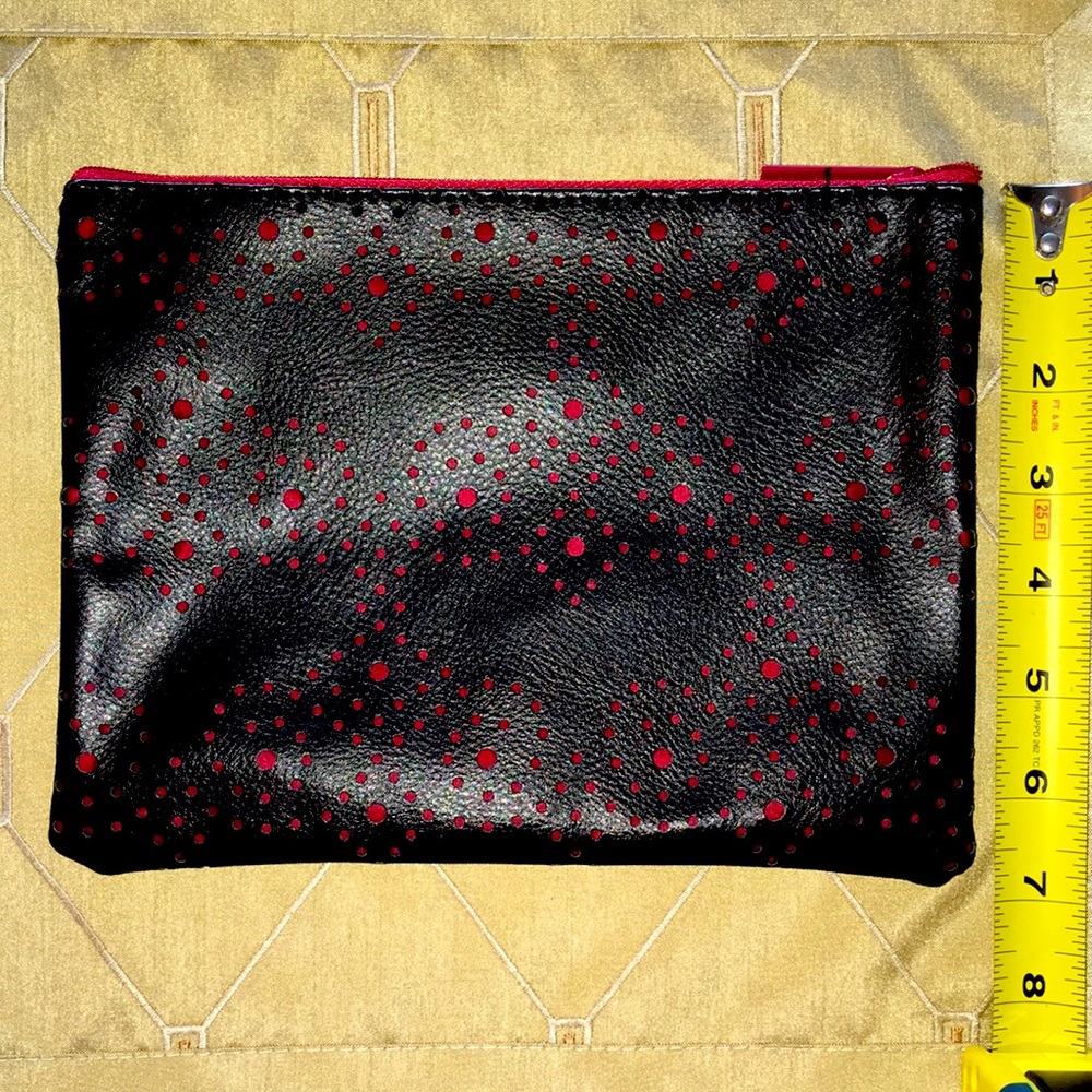 COPY- Cole Haan clutch / toiletries bag w/ cutouts